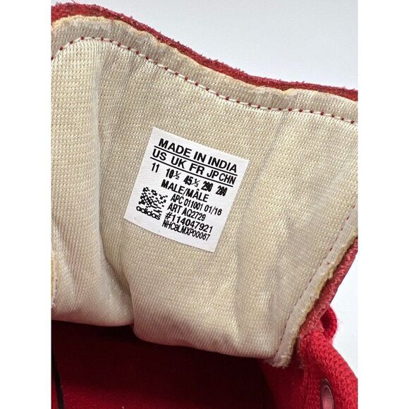 Adidas Stan Smith Men Red Snakeskin Print Leather Sneakers Size 11 - Picture 8 of 8